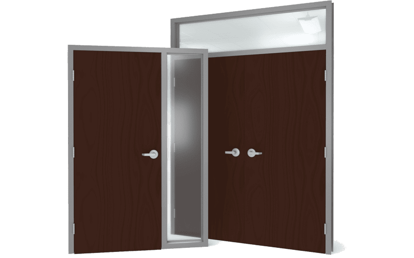 Commercial Steel Doors Hollow Metal Fire Rated Door With Transoms