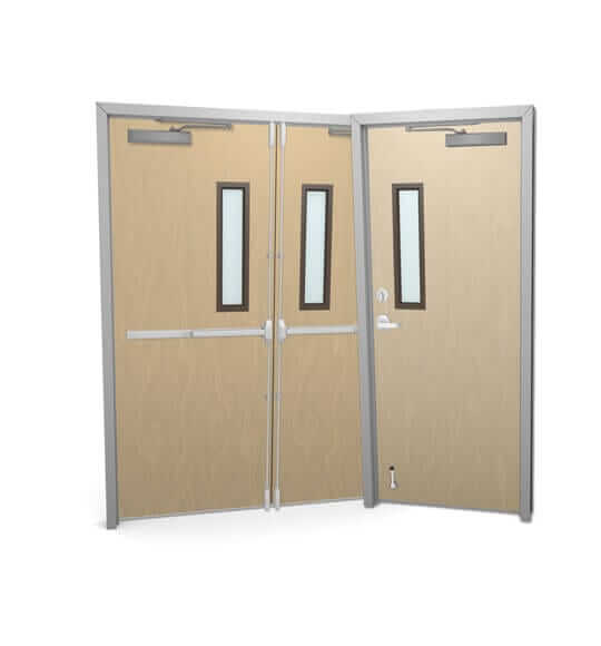 Commercial Wood Doors With Glass Window Kits