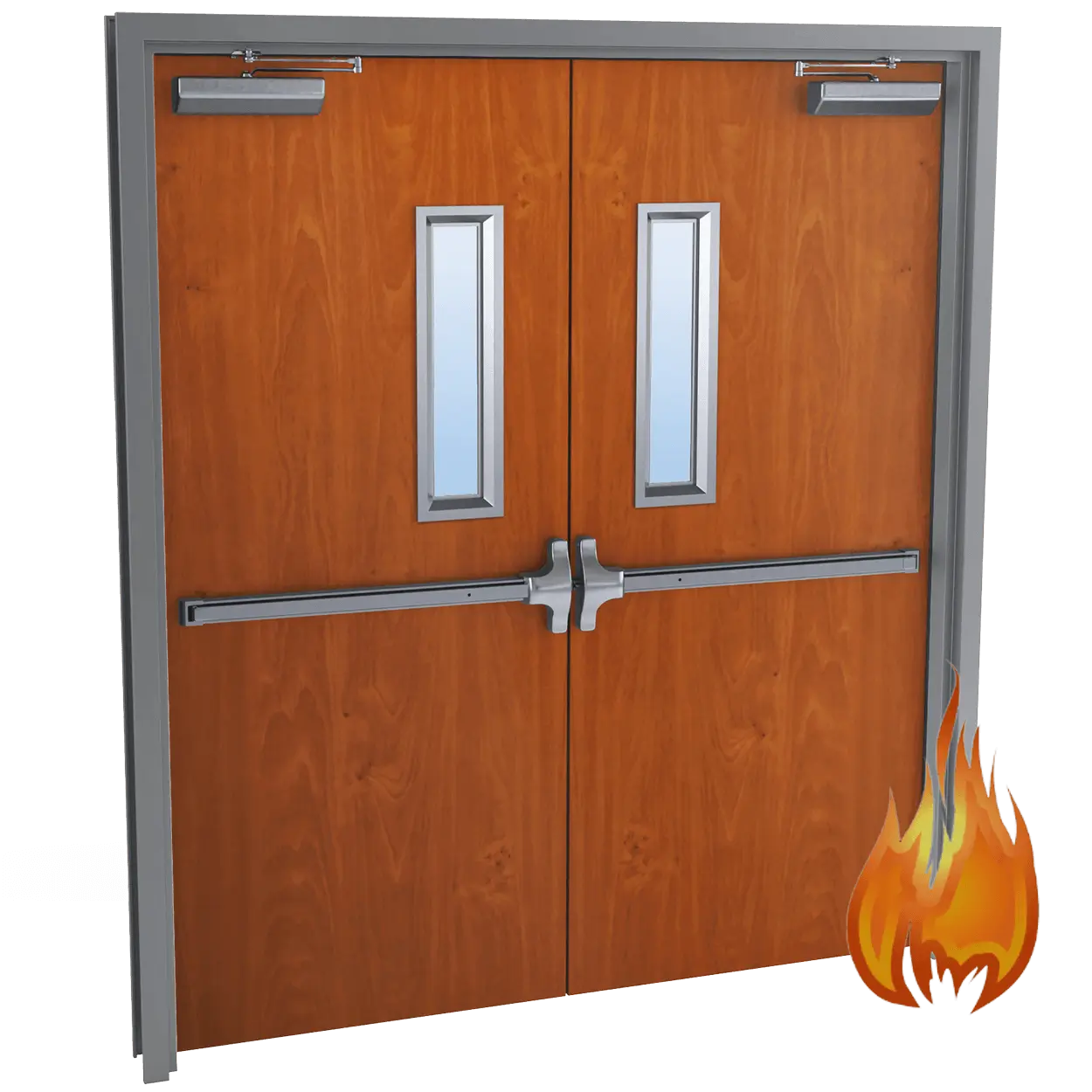 Double Wood doors