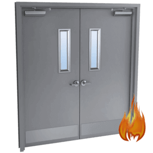 double steel door fire rated