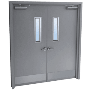 double steel doors with glass kits