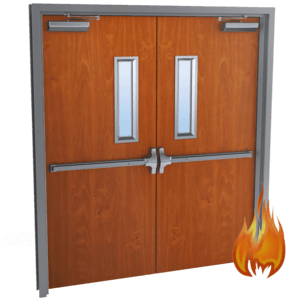 double wood doors fire rated