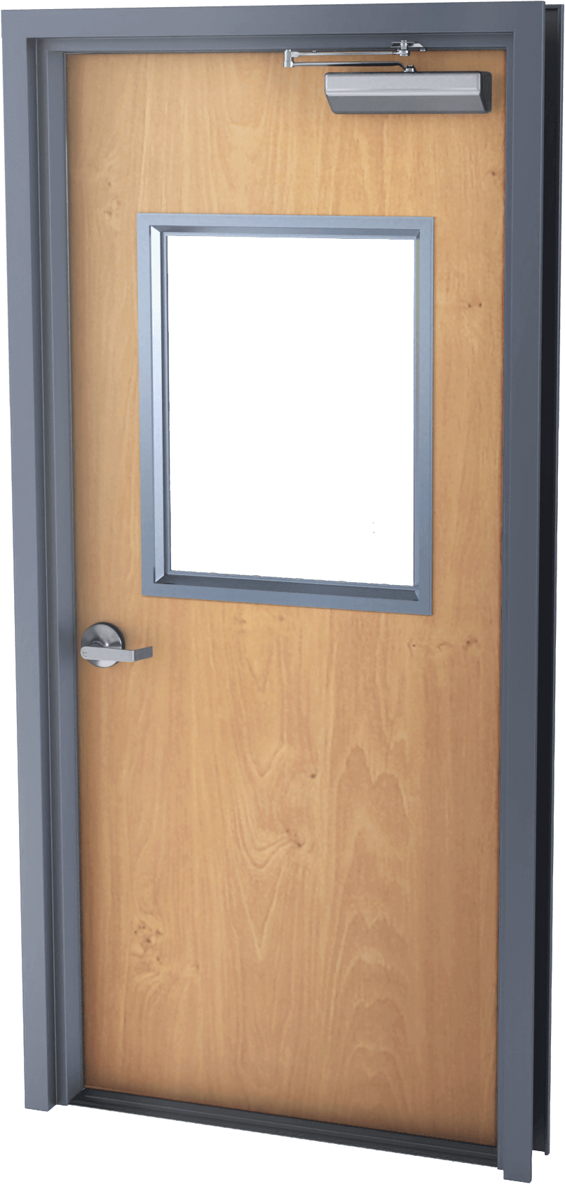 half glass school security door