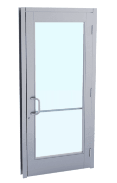 single aluminum storefront door