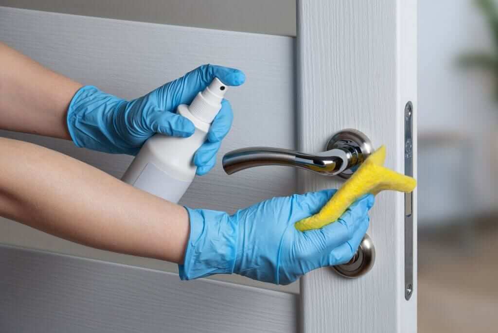 cleaning door handle
