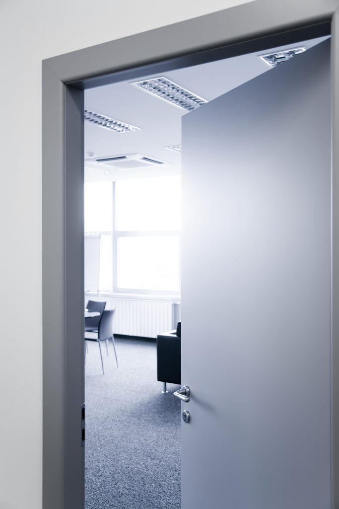 Commercial door opening