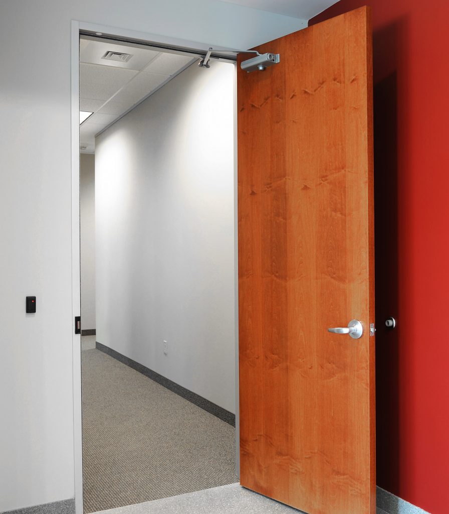 Wooden commercial door