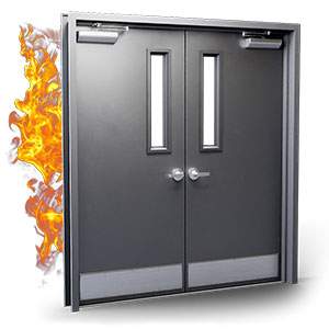 double steel door fire rated