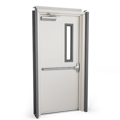 metal-buildilng-door-glass-kit-exit-device