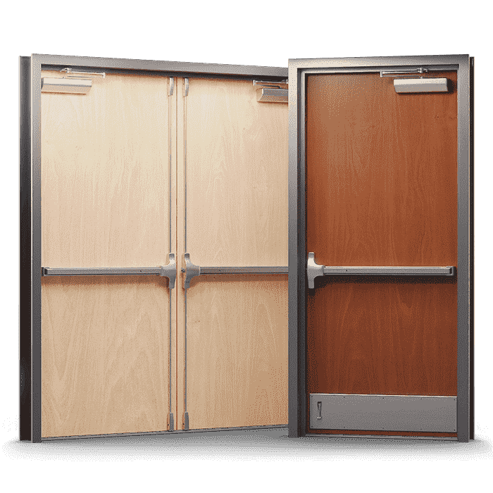 single-and-double-wood-door-stained