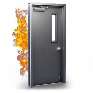 single steel door fire rated