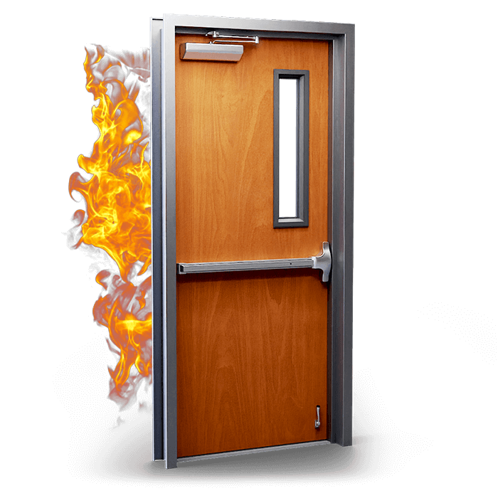 single wood fire rated door