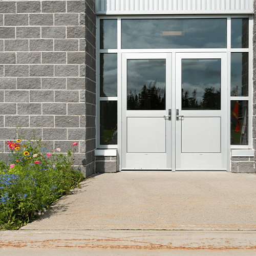 storefront door with transom