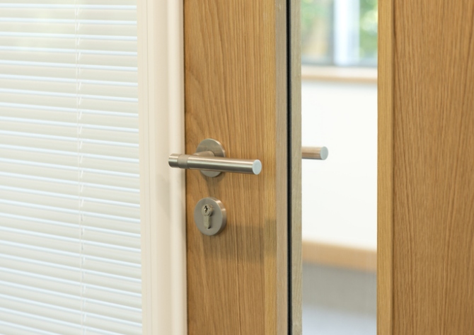 Commercial Exterior Wood Doors with Glass